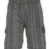 NEW ARRIVALS Yak & Yeti Men's Striped Shorts With Pockets Black 2 NEW ARRIVALS Yak & Yeti Men's Striped Shorts With Pockets Black
