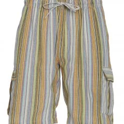Yak & Yeti Men's Striped Shorts With Pockets Natural 11 Yak & Yeti Men's Striped Shorts With Pockets Natural