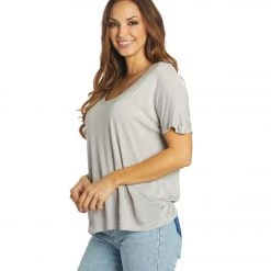 Yak & Yeti Dolman Sleeve Loose Fit Top Grey NEW ARRIVALS