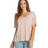 Yak & Yeti Dolman Sleeve Loose Fit Top Rose