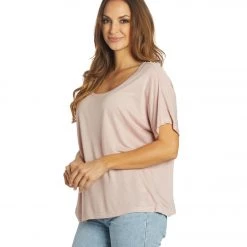 Yak & Yeti Dolman Sleeve Loose Fit Top Rose