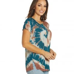 NEW ARRIVALS Yak & Yeti Spiral Tie Dye Loose Fit Tee Teal 10 NEW ARRIVALS Yak & Yeti Spiral Tie Dye Loose Fit Tee Teal