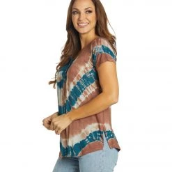 NEW ARRIVALS Yak & Yeti Spiral Tie Dye Loose Fit Tee Teal 13 NEW ARRIVALS Yak & Yeti Spiral Tie Dye Loose Fit Tee Teal