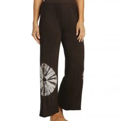 Yak & Yeti Tie Dye Wide Leg Pants Brown NEW ARRIVALS