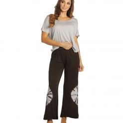Yak & Yeti Tie Dye Wide Leg Pants Brown NEW ARRIVALS