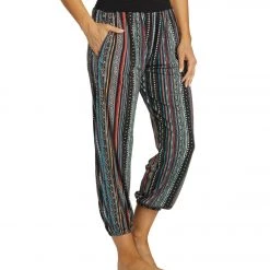 Yak & Yeti Striped Bohemian Harem Pants Maroon Multi 10 Yak & Yeti Striped Bohemian Harem Pants Maroon Multi
