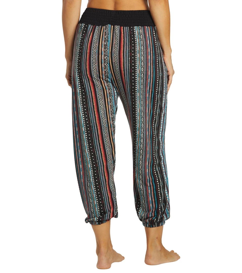 Yak & Yeti Striped Bohemian Harem Pants Maroon Multi 5 Yak & Yeti Striped Bohemian Harem Pants Maroon Multi