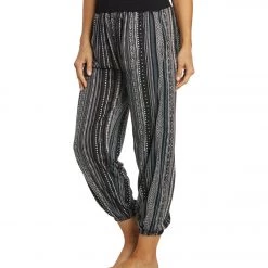 Yak & Yeti Striped Bohemian Harem Pants Grey
