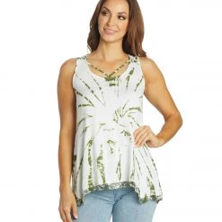NEW ARRIVALS Yak & Yeti Groovy Tie Dye Burnout Tank