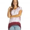 NEW ARRIVALS Yak & Yeti Gypsy Tie Dye Tassel Hem Tee