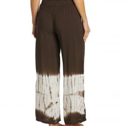 NEW ARRIVALS Yak & Yeti Bohemian Tie Dye Split Pants Brown