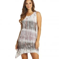 NEW ARRIVALS Yak & Yeti Tie Dye Boho Patchwork Dress Purple