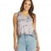 NEW ARRIVALS Yak & Yeti Boho Tie Dye Lace Tank