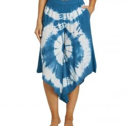 NEW ARRIVALS Yak & Yeti Tie Dye Cropped Bohemian Style Pants