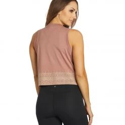 NEW ARRIVALS Spiritual Gangster Box Crop Tank Cappuccino