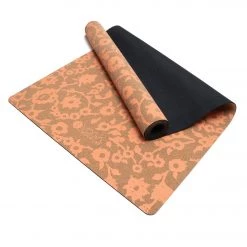 Yoga Design Lab Cork Yoga Mat 3.5mm Floral Batik Coral Batik Coral
