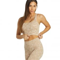 NEW ARRIVALS Spiritual Gangster Athena Jacquard Longline Bra Quartz Floral Jacquard Print