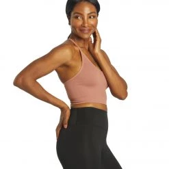 Spiritual Gangster Icon T-Back Sports Bra Cappucino NEW ARRIVALS