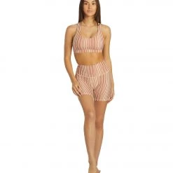 Spiritual Gangster Studio Sports Bra Amore Stripe Print