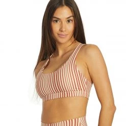 Spiritual Gangster Studio Sports Bra Amore Stripe Print