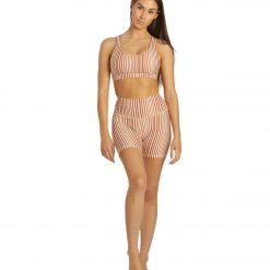 NEW ARRIVALS Spiritual Gangster SG Intent High Waisted Biker Short Amore Stripe Print 12 NEW ARRIVALS Spiritual Gangster SG Intent High Waisted Biker Short Amore Stripe Print