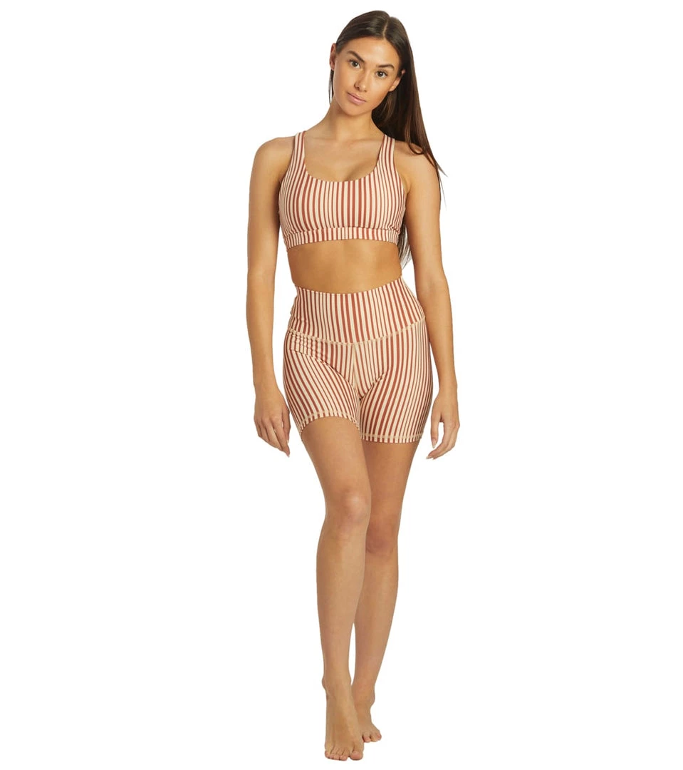 NEW ARRIVALS Spiritual Gangster SG Intent High Waisted Biker Short Amore Stripe Print 6 NEW ARRIVALS Spiritual Gangster SG Intent High Waisted Biker Short Amore Stripe Print