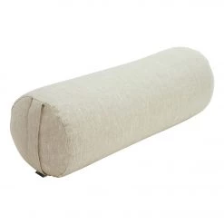 Halfmoon Cylindrical Yoga Bolster Natural Linen