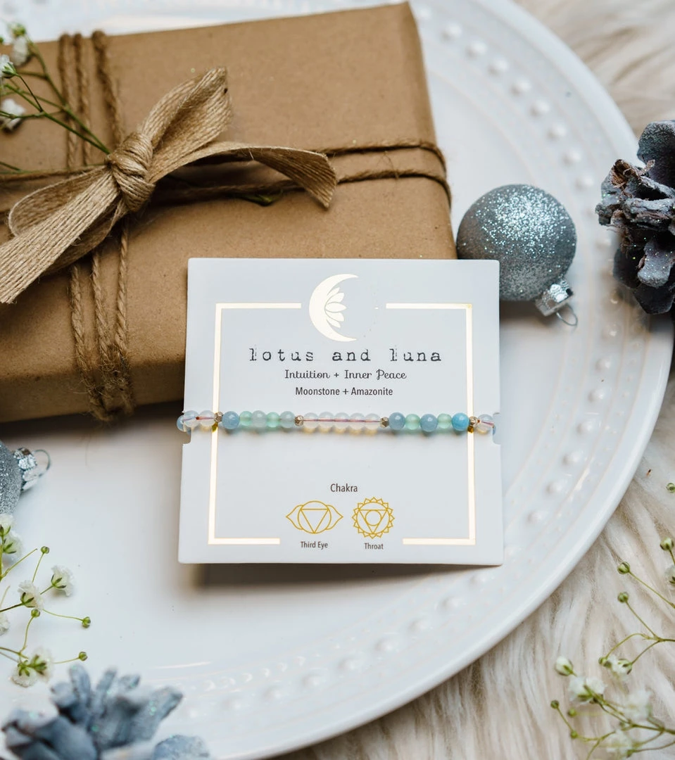 Lotus And Luna Intuition + Inner Peace Healing Bracelet Blue ACCESSORIES 4 Lotus And Luna Intuition + Inner Peace Healing Bracelet Blue ACCESSORIES