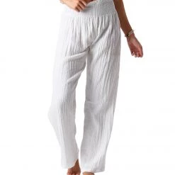 Lotus And Luna Solid Wide Leg Pant White NEW ARRIVALS