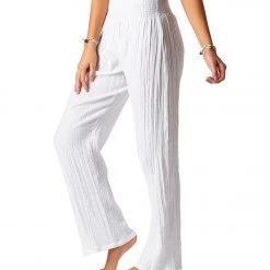 Lotus And Luna Solid Wide Leg Pant White NEW ARRIVALS