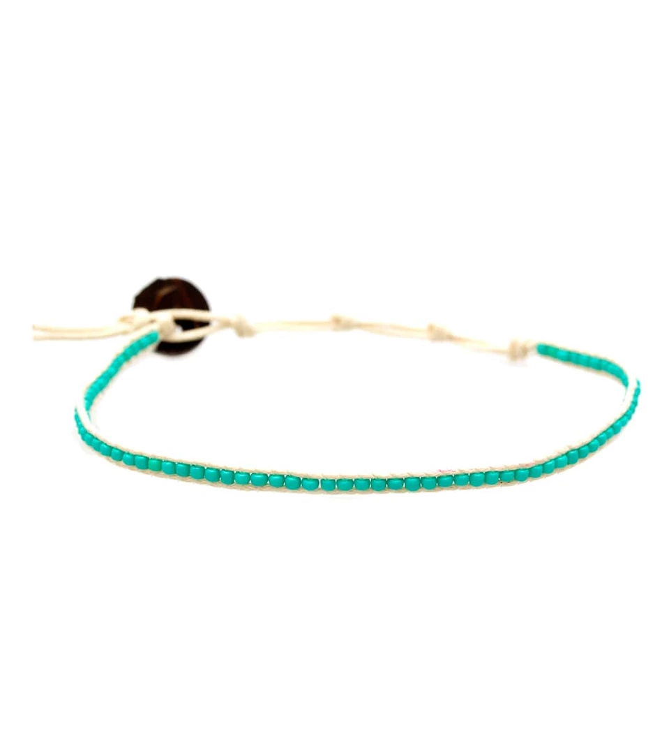 Lotus And Luna Seed Bead Anklets Turquoise 3 Lotus And Luna Seed Bead Anklets Turquoise