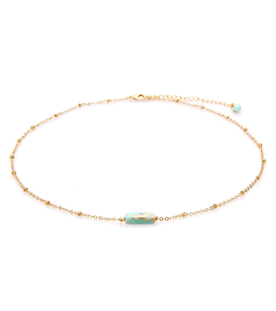 NEW ARRIVALS Lotus And Luna Peace Jasper Stone Of The Earth Necklace Gold/Green 3 NEW ARRIVALS Lotus And Luna Peace Jasper Stone Of The Earth Necklace Gold/Green