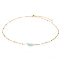 Lotus And Luna Calm Aquamarine Stone Of The Earth Necklace NEW ARRIVALS