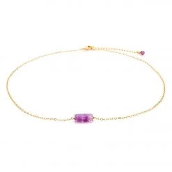 Lotus And Luna Vitality Amethyst Stone Of The Earth Necklace