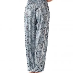 Lotus And Luna Watercolor Mandala Harem Pants Gray 11 Lotus And Luna Watercolor Mandala Harem Pants Gray