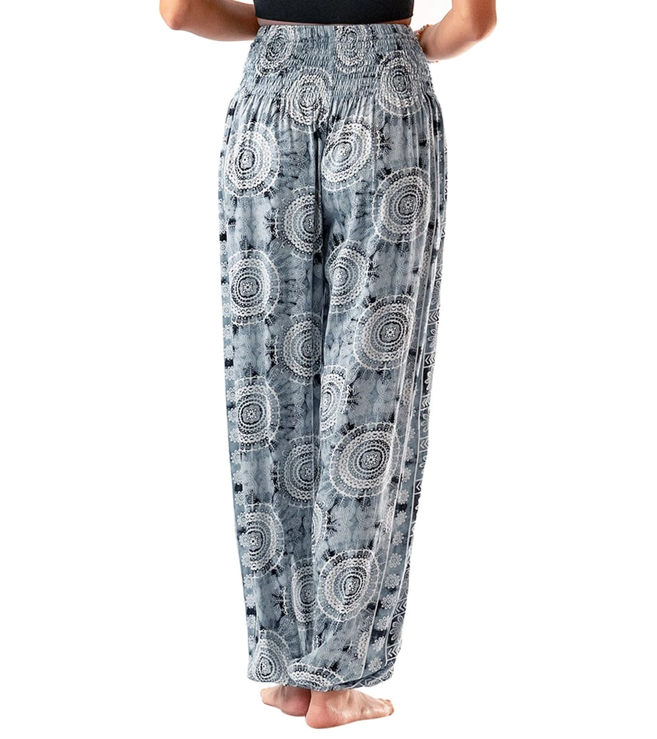 Lotus And Luna Watercolor Mandala Harem Pants Gray 5 Lotus And Luna Watercolor Mandala Harem Pants Gray