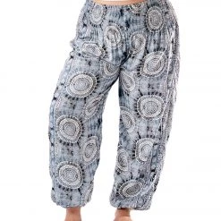 Lotus And Luna Watercolor Mandala Harem Pants Gray 13 Lotus And Luna Watercolor Mandala Harem Pants Gray