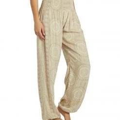 Lotus And Luna Mandala Harem Pants Simply Taupe