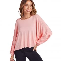 Onzie OM Long Sleeve Yoga Top Peach Quartz