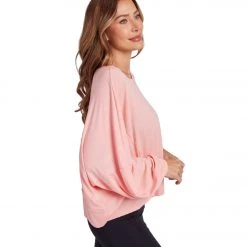 Onzie OM Long Sleeve Yoga Top Peach Quartz