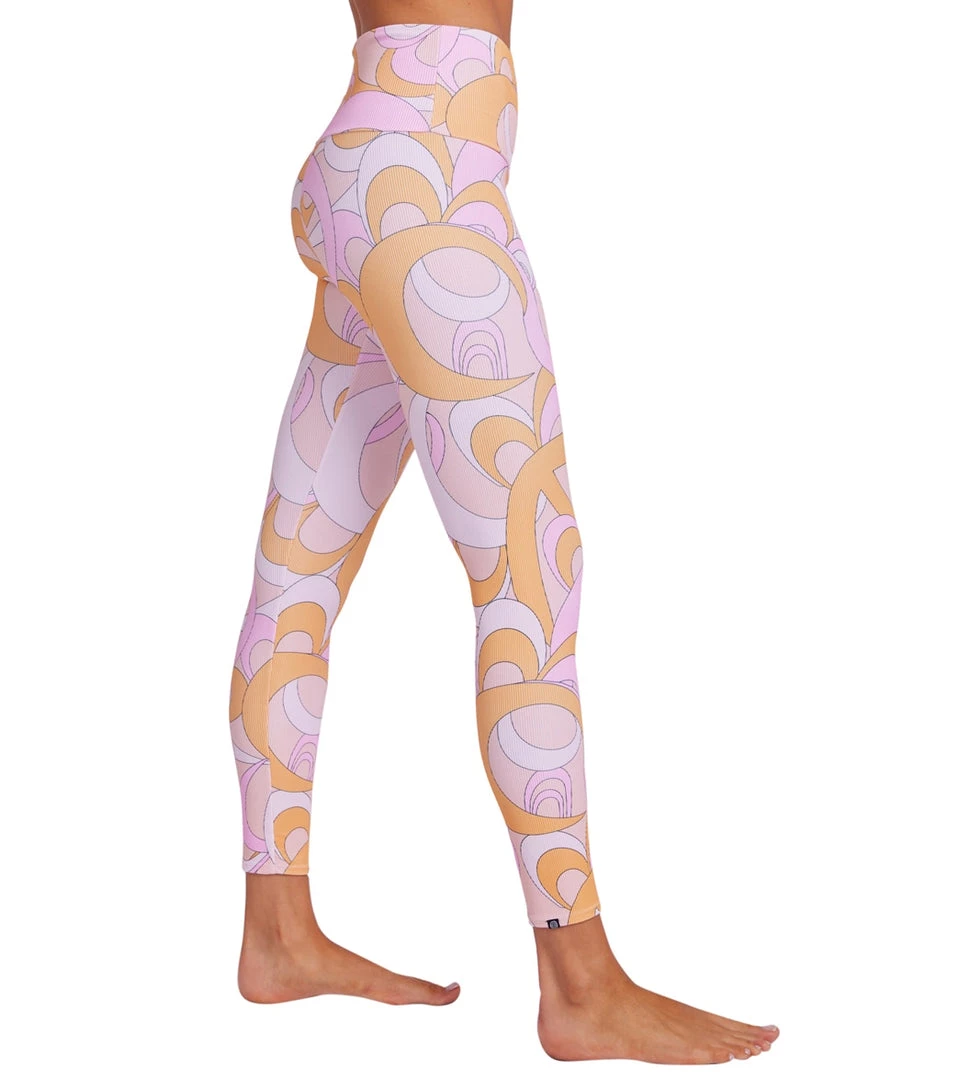 Onzie High Rise Rib 7/8 Legging Summer Groove 4 Onzie High Rise Rib 7/8 Legging Summer Groove