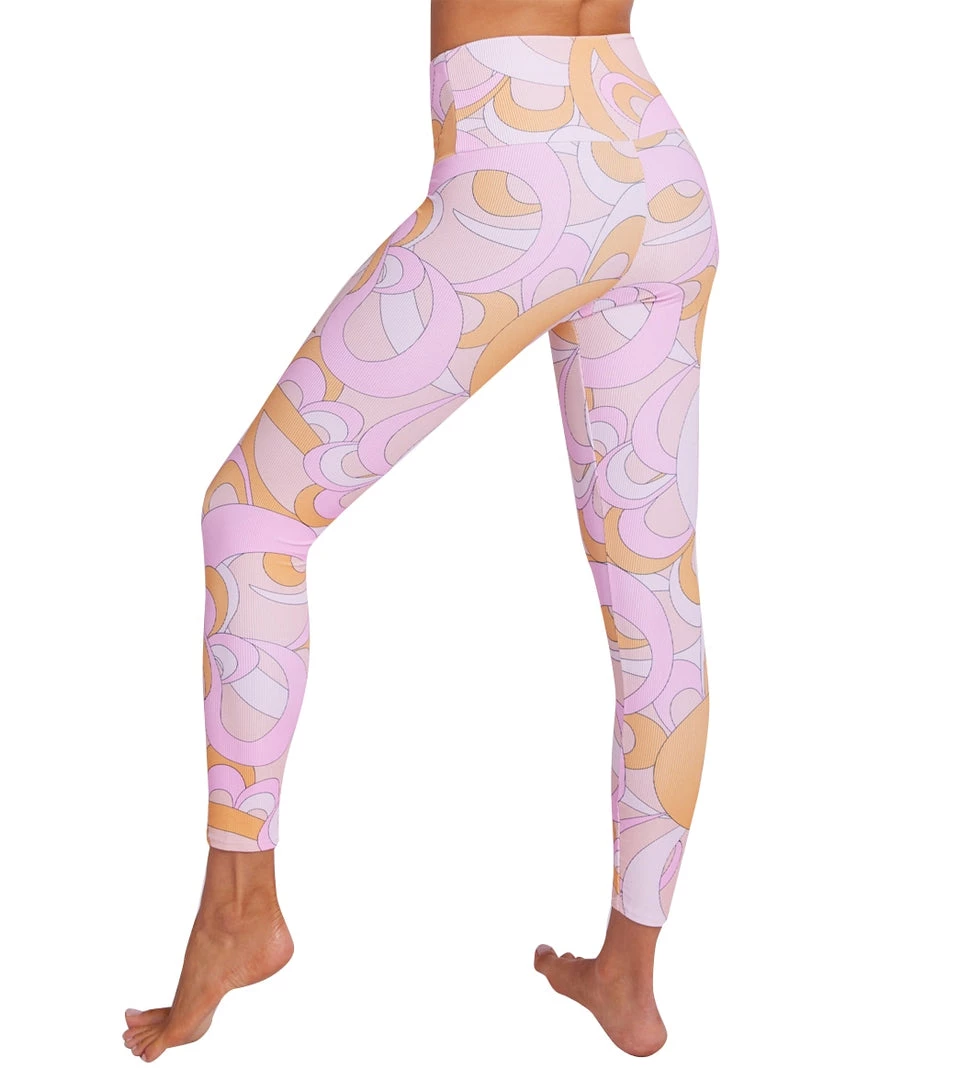 Onzie High Rise Rib 7/8 Legging Summer Groove 5 Onzie High Rise Rib 7/8 Legging Summer Groove