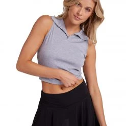 Onzie Polo Tank Heather Core Rib