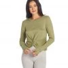 NEW ARRIVALS Zobha Laura Twist Top Oil Green