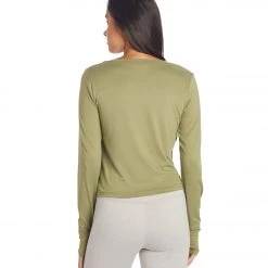 NEW ARRIVALS Zobha Laura Twist Top Oil Green