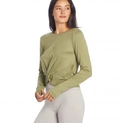 NEW ARRIVALS Zobha Laura Twist Top Oil Green