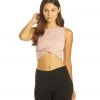 NEW ARRIVALS Zobha Melange Twist Crop Heather Zephyr Pink