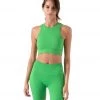 NUX One By One Seamless Yoga Crop Top Simply Green