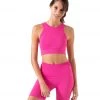 NUX One By One Seamless Yoga Crop Top Bubble Gum NEW ARRIVALS