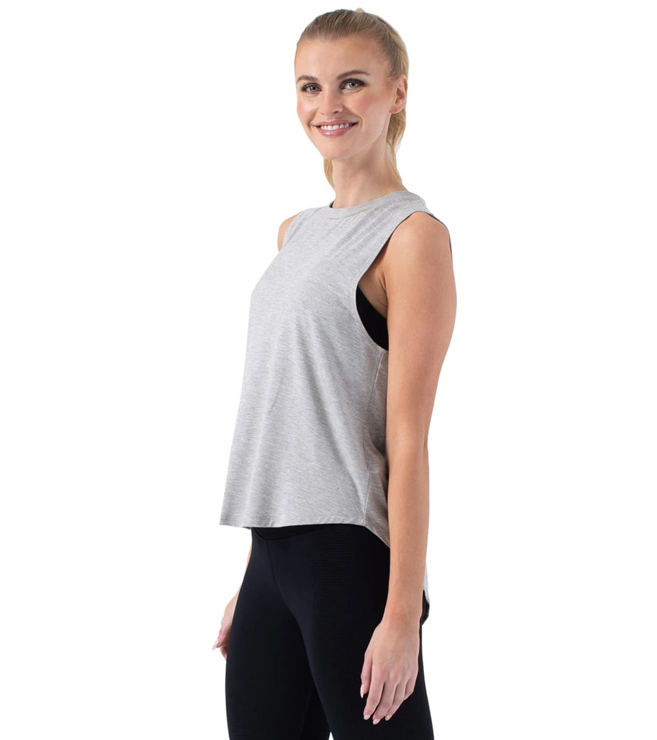 NUX Keyhole Sleeveless Heather Grey NEW ARRIVALS 4 NUX Keyhole Sleeveless Heather Grey NEW ARRIVALS
